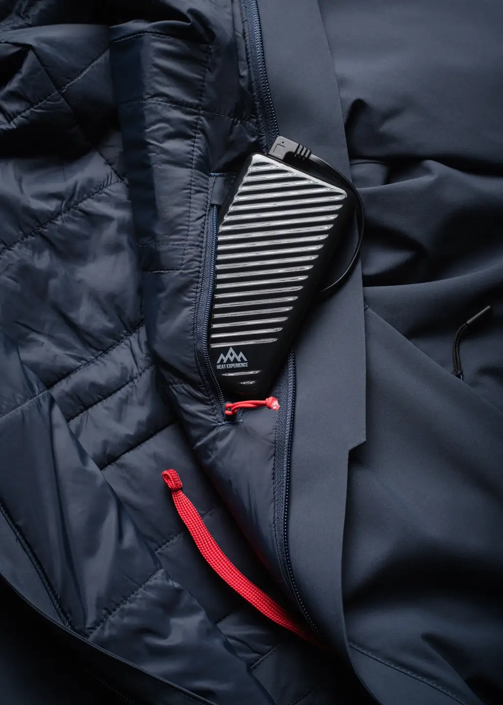 HeatX Heated Oslo Coat Womens Navy - Image 9