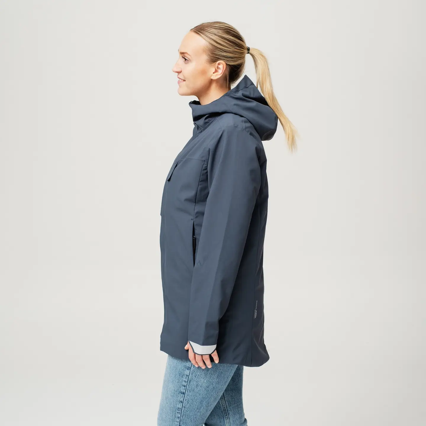 HeatX Heated Oslo Coat Womens Navy - Image 14