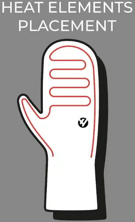 HeatX Pullover Mittens v2 Black - Battery Heated - Image 10